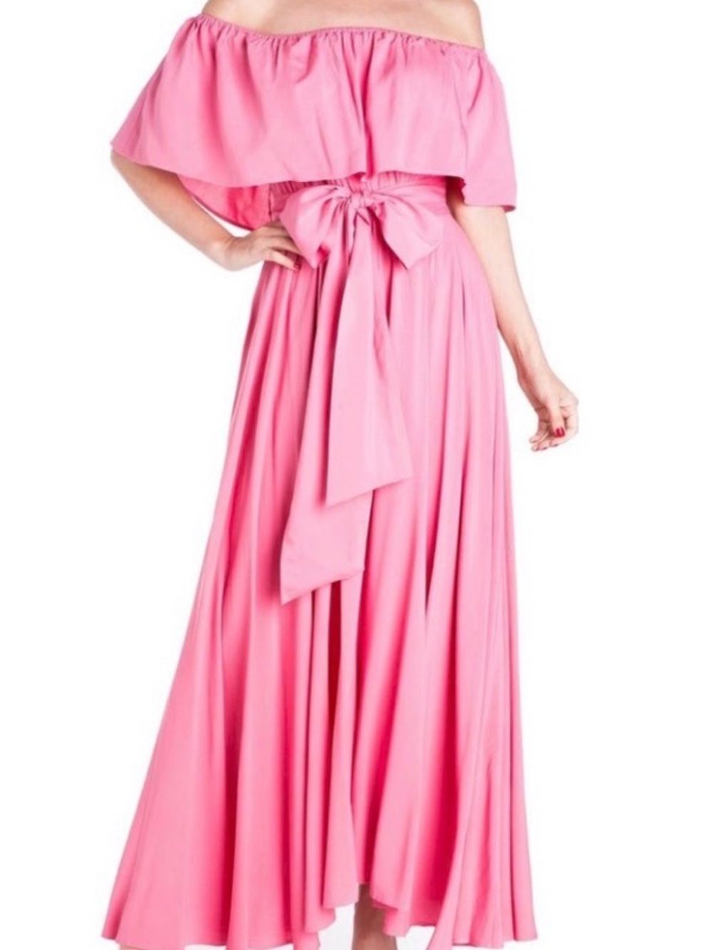Meghan LA Morning Glory Off-Shoulder Maxi Dress Size XL